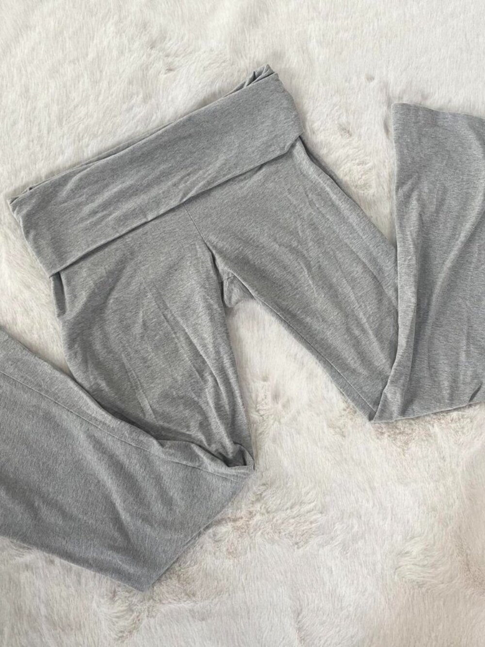 Victoria's Secret PINK gray cotton fold over leggings
